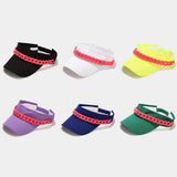 NORDIC ACRYLIC CHAIN SUN VISOR HAT FOR WOMEN_CWAH3316