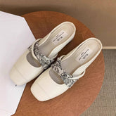 Wedge Heel Mary Jane Mules For Women