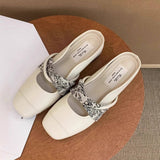 Wedge Heel Mary Jane Mules For Women