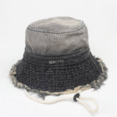 Vintage Washed Raw Edge Gradient Bucket Hat_Cwah1133