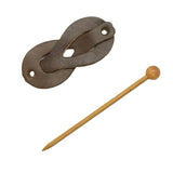 Vintage 8-Shape Hairpin In Crazy Horse Leather