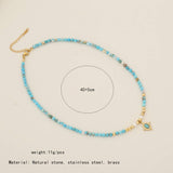 FASHIONABLE NATURAL STONE BEADED NECKLACE_CWAHA0883