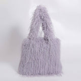 FLUFFY FUR TOTE HANDBAG WOMEN CHIC SHOULDER BAG_CUAB00565