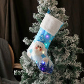NEW CREATIVE BLUE CHRISTMAS STOCKINGS WITH LIGHTS_CWMS1458