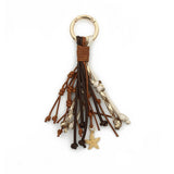 Womens Leather Tassel Bag Charm With Keychain_Cuab00437