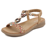 Bohemian Retro Styl Thick Sole Flat Sandals_Cwshs0521