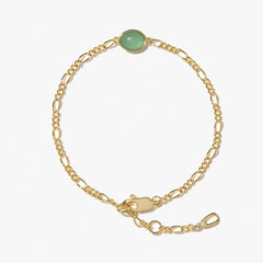 SIMPLE GREEN AVENTURINE NATURAL STONE BRACELET_CWMM5522