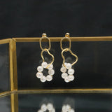 NEW VINTAGE NATURAL PEARL EARRINGS FOR WOMEN_CWAJE3814