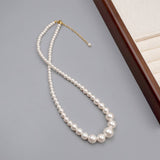 ELEGANT RETRO GRADIENT PEARL NECKLACE_CWAJE1675