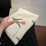 Floral Tulip Cosmetic Bag Large Travel Pouch_Cuab00645