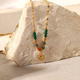 NEW FASHIONABLE NATURAL STONE PENDANT NECKLACE_CWAJE1418