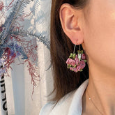 HANDMADE FABRIC ROSE V SHAPE EAR CUFFS_CWMM6273