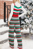 Women Christmas Snowflake Printing Jumpsuit_Cwsjs0163