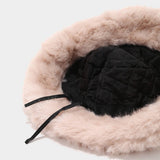 Faux Mink Plush Bucket Hat Winter Warm Trendy_Cwah04780