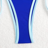 SOLID COLOR BIKINI SET SEXY TIE SIDE SWIMSUIT_CWMW0915