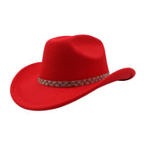 Unisex Ethnic Wool Fedora Cowboy Jazz Hat_Cwah04413