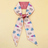 SKINNY FLORAL LETTER SCARF FOR HAIR OR GIFT WRAP_CWASC0083