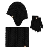 CHILDRENS WINTER SCARF WARM THREE PIECE SET_CWMM2868