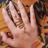 18K PLATING GOLD NON FADING SNAKE SHAPED RINGS_CWAJE1230