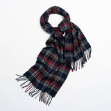 NORDIC PLAID WOOL SCARF WARM WINTER COUPLE WRAP_CWASC2357