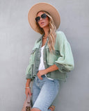 Waffle Patchwork Short Washable Coat