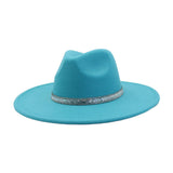 MEN WOMEN WOOL BLEND FEDORA HAT HEART TOP_CWAH04376