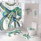 OCTOPUS PIRATE SHIP BATHROOM SHOWER CURTAIN_CWMM1804