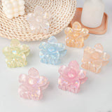 Cwaha1614_Simple Solid Color Flowers Hair Claw Clip