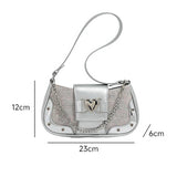 GYM STYLE RIVET SHOULDER BAG_CWAB2987