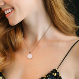 ROUND 18K GOLD STAINLESS STEEL 26LETTERS NECKLACE_CWAJE0683