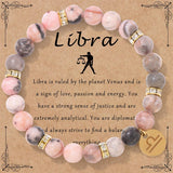 NEW ZODIAC BEADED ELASTIC ROPE BRACELET_CWAJE2096