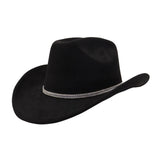 MEN WOMEN SUEDE WESTERN COWBOY FEDORA HAT_CWAH04395
