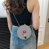 Fashion Diamond Lipstick Chain Shoulder Bag_Cwab0994