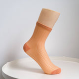 STRIPE MESH SOCKS FOR WOMEN MID TUBE TIDE SOCKS_CWMS054