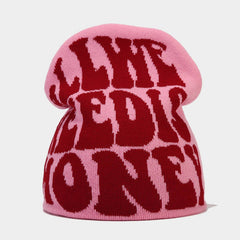 JACQUARD LETTERING PERSONALIZED KNITTED HAT_CWAH1587