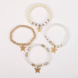 Cwmm10435_Boho Butterfly Crystal Beaded Bracelet Set 4Pcs