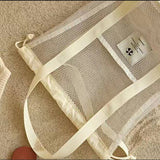 MESH BEACH BAG DRAWSTRING BREATHABLE STORAGE BAG_CWAB1917