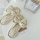 SMALL FLORAL BOW WATERPROOF THICK SOLED SLIPPERS_CWMM2967