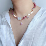 BAROQUE PEARL NICHE DESIGN NECKLACE BRACELET SET_CWAJE1704