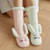 HOME RABBIT EARS WARM PLUSH INDOOR SLIPPERS_CWMS0721