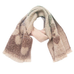 HEART PATTERN CIRCLE YARN SCARF WOMENS WRAP_CWASC0861