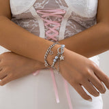 BEADED NECKLACE WITH STAR SHAPED PENDANT TASSELS_CWAJE1158