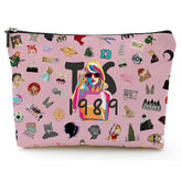 PINK LETTER DOUBLE SIDED PRINTED COSMETIC BAG_CWAB2247