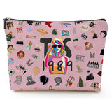 PINK LETTER DOUBLE SIDED PRINTED COSMETIC BAG_CWAB2247