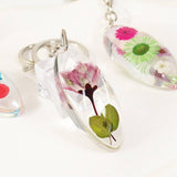 NEW DRIED FLOWER SPECIMEN CAR KEYCHAIN PENDANT_CWMM3713