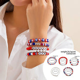 NEW FLAG CONTRAST COLOR BEADED BRACELET_CWAJE1473