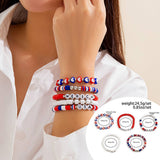 NEW FLAG CONTRAST COLOR BEADED BRACELET_CWAJE1473