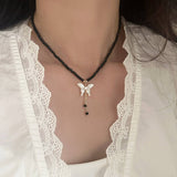 HOT GIRL STYLE BUTTERFLY BEADED NECKLACE FOR WOMEN_CWAJE3069