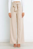 Women Tied Waist Wide Leg Office Work Pants