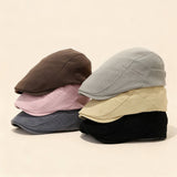 Vintage Solid Beret Newsboy Painter Cap_Cwah04629